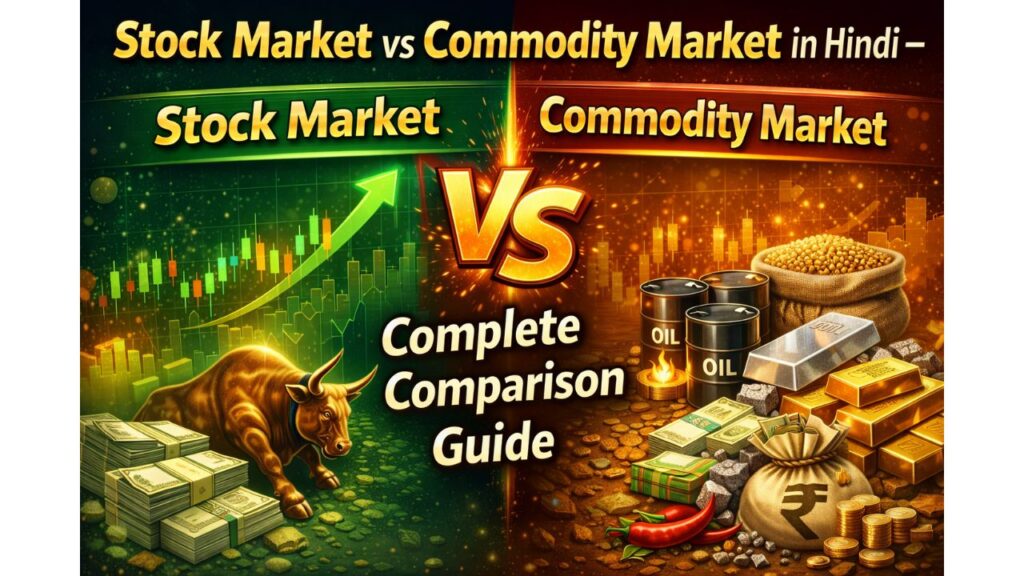 Stock Market vs Commodity Market Kya Fark Hai - Comparison Guide in Hindi