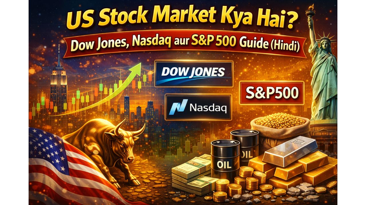 US Stock Market Kya Hai? – Dow Jones, Nasdaq aur S&P 500 Guide (Hindi)