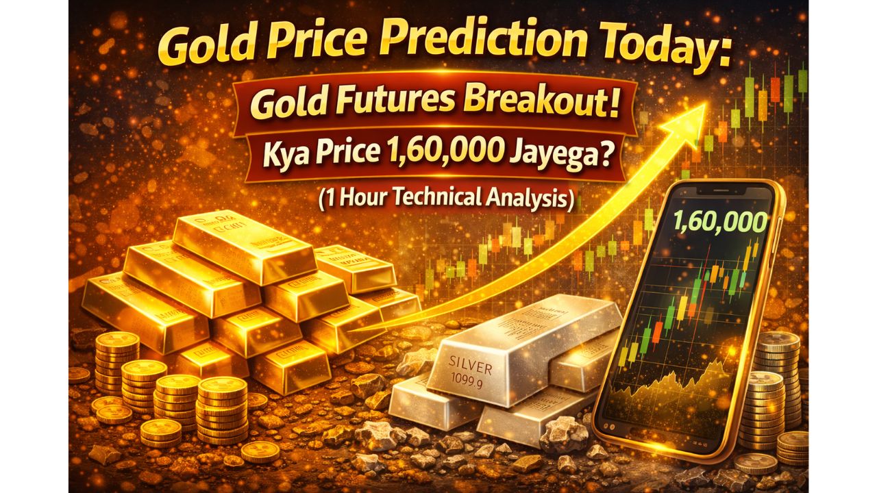 Gold Price Prediction Today: Gold Futures Breakout! Kya Price 1,60,000 Jayega? (1 Hour Technical Analysis)